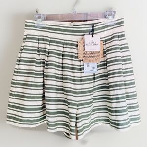 Antonio Melani The Style Bungalow South Ocean High Waist Pleated Striped Shorts